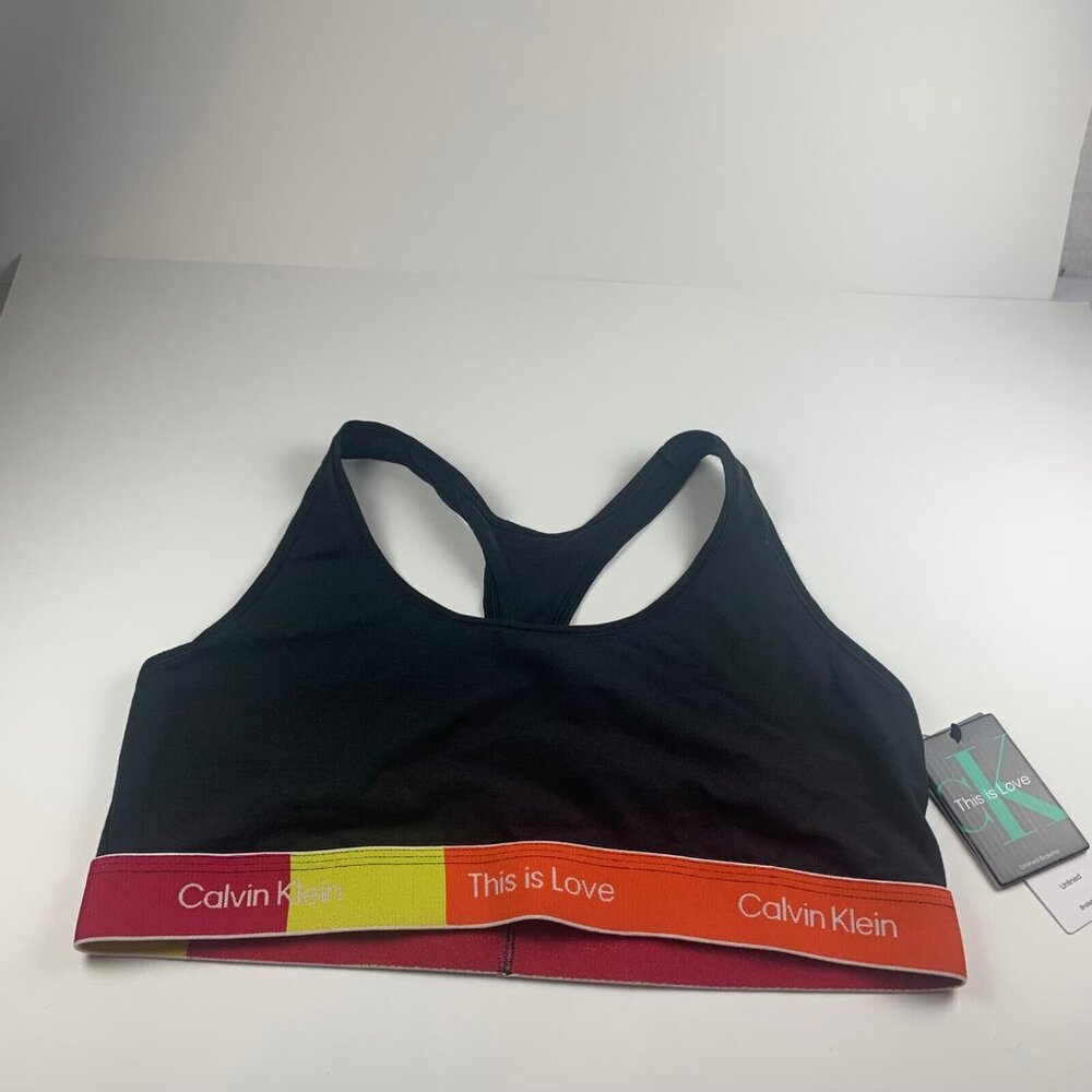 Calvin Klein Women's This is Love Pride Racerback Unlined Bralette Size XL NWT